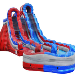 20 Blazin Curved Inflatable Dual Slide Wet/Dry