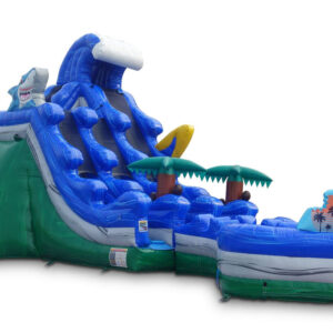 20 Tropical Curve Inflatable Dual Slide Wet/Dry
