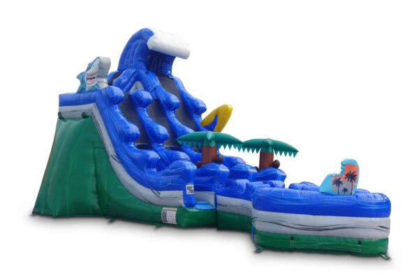 20 Tropical Curve Inflatable Dual Slide Wet/Dry